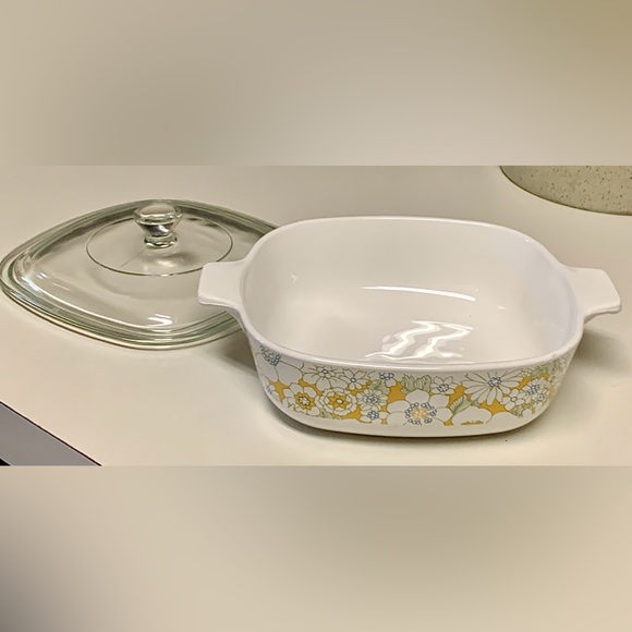 1970 Vintage 2nd Edition Floral Bouquet 1 Qt Corning Ware P 1 B Lidded Casserole - Picture 9 of 16
